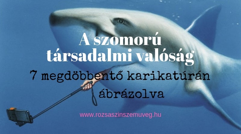 társadalmi valóság karikatúrán ábrázolva