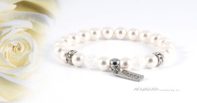 boldogság van nemesacél ásvány karkötő