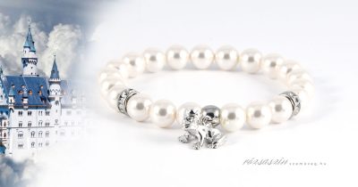 békaherceg kagylógyöngy nemesacél ásvány karkötő