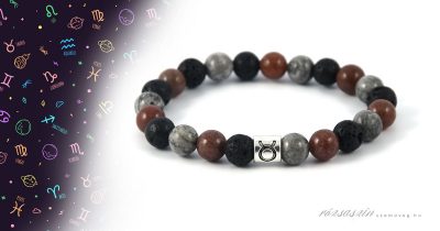 bika ásvány karkötő aventurin képjáspis lávakő ásványokból