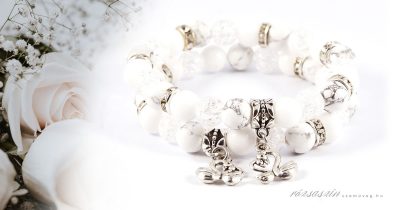 hattyúpár anya-lánya ásványkarkötő