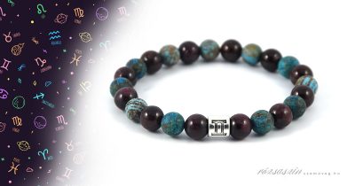 ikrek ásvány karkötő gránát krizokolla ásványokból