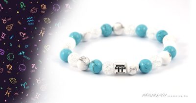 ikrek ásvány karkötő hegyikristály howlit ásványokból