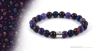 Kos ásvány karkötő ametiszt gránát lapis lazuli ásványokból | rozsaszinszemuveg.hu