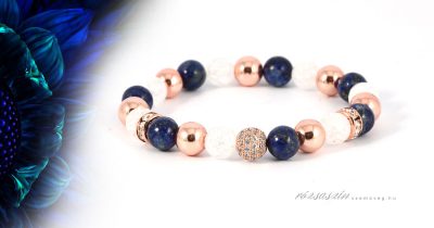 mámorkék elegancia ásványkarkötő