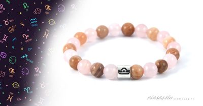 mérleg ásvány karkötő holdkő rózsakvarc ásványokból