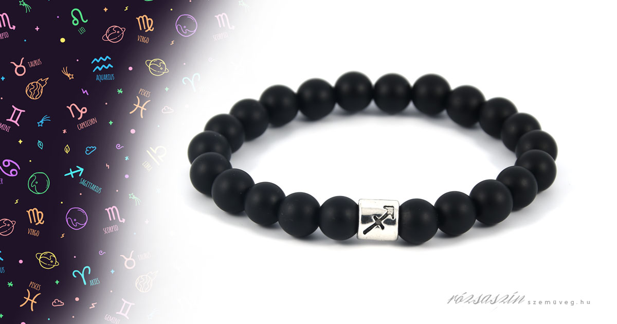 nyilas ásvány karkötő, ónix ásványokból nyilas ásvány karkötő ónix ásványokból