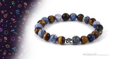 oroszlán ásvány karkötő szodalit tigrisszem ásványokból