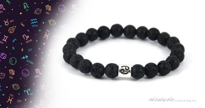 rák ásvány karkötő lávakő ásványokból