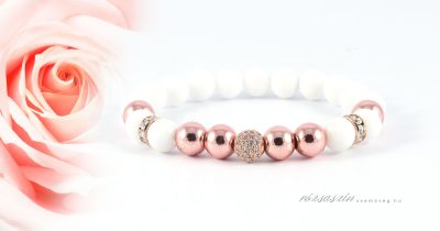 rose gold romantika ásvány karkötő