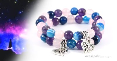 szívemmel látok barátság ásvány karkötő