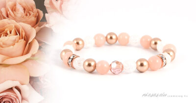 rose gold káprázat swarovski ásványkarkötő