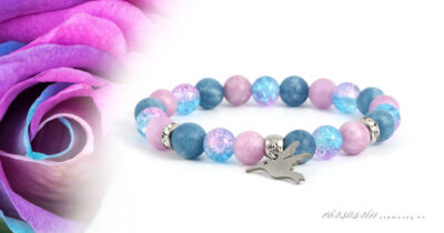 szárnyaló boldogság nemesacél ásványkarkötő