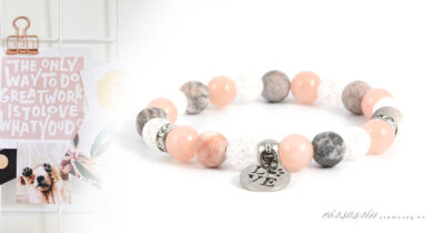 imádom a kutyámat nemesacél ásványkarkötő