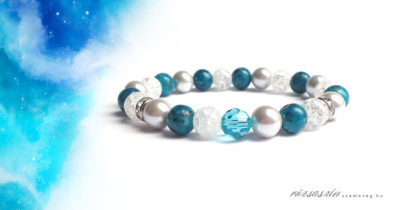 kék lagúna ásványkarkötő