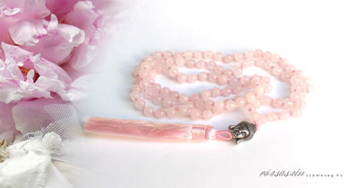 rózsakvarc mala nyaklánc