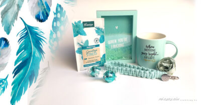 motivációs türkizkék ajándék box